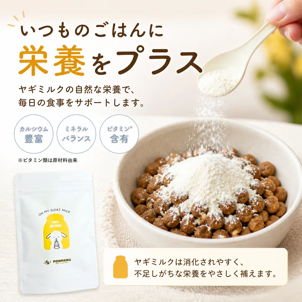栄養をプラス — 毎日のごはんにかけるだけ